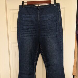 No Boundaries Juniors Size L (11-13) Flared Elastic Waist Denim Jeans